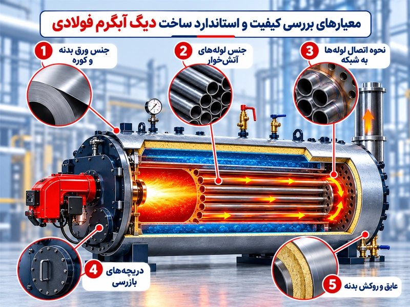 معیار بررسی کیفیت بویلر آب گرم مصرفی